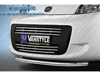 Front bumper grill, Upper, St Steel, Fiorino Qubo New 2008-ON