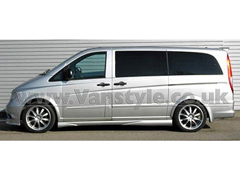 SportMAX Wheel Arch Flare Set 6 Pc ABS Unpainted Vito Viano 2003
