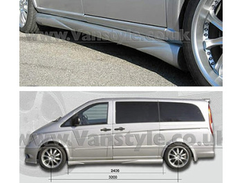 SportMAX Side Skirts (Pair) ABS Unpainted Compact/Long Vito 2003