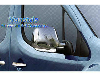 Chrome Mirror Cover Set Peugeot Partner Tepee 2008-ON
