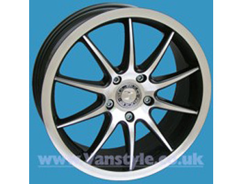 SR500 Wheel 17x7\" BLACK DIAMOND Set of 4 - 5x108 Expert Scudo Di