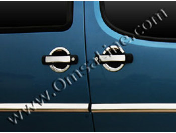 Stainless Steel Door Handle Covers, 4 Drs, Fiat Doblo, 2001>2005