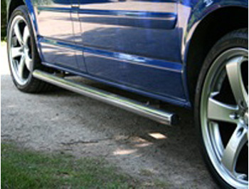 Safety SIDE BARS Polished Chrome End Caps - Ducato Boxer Relay