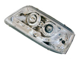 Headlamp Set, Chrome With Audi Style LED, VW T5, 2003>09