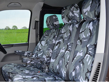 VW T5/T6 Tailored Urban Camo Seat Covers - Drivers Plus Twin 1+2