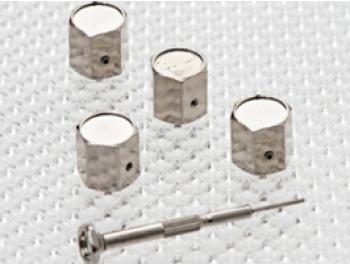 Anti-Theft Aluminium Valve Caps - Set of 4