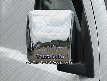 Mirror Cover Chrome Pair RHD Vauxhall Combo Van 03-10