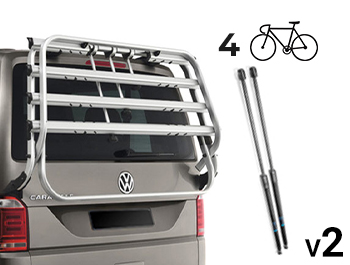 Genuine VW 4 Bike Carrier (Ver2) - T6/T6.1 Tailgate + VW Struts
