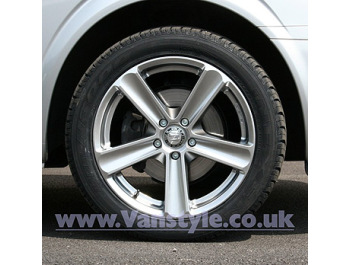 SR1100 Wheel 17x7.5 Brite Metal Set of 4 - 5x112 Galaxy - Alhamb