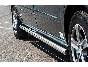 Safety Side Bars Polished SWB Vito/V Class 1996-03 Chrome End Ca