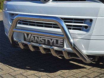 VW T5.1 Stainless Steel Toothed A-Bar / Bull Bar