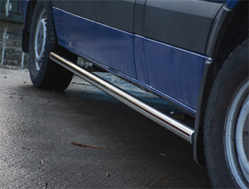 Polished Chrome Cap Sidebars - Sprinter & Crafter MWB