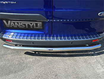 60mm Polished Stainless Steel Rear Bar - Ford Transit Custom