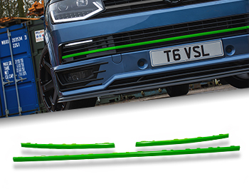 Gloss Green ABS Lower Grille Trim Insert Set - VW T6 15-19