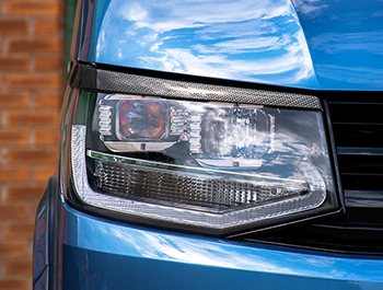 ABS Front Headlight Brows Carbon Fibre - VW T6 2015 - 2019