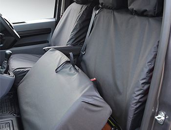 100% Waterproof Black No Worktray Seat Cover - Vivaro 19>