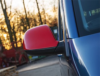 Gloss Red Wing Mirror Covers - VW T5 & T6 10-15> & Amarok 10>