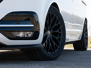 Wolfrace Wolfsburg Matte Black 18\" Wheel & Tyre - VW T5 T6