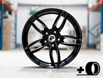 Wolfhart Origin Gloss Black 18" 8J Wheel & Tyre - 5x120
