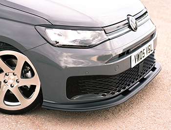 ABS Textured Black Front Lower Lip Splitter - Caddy Cargo Mk5