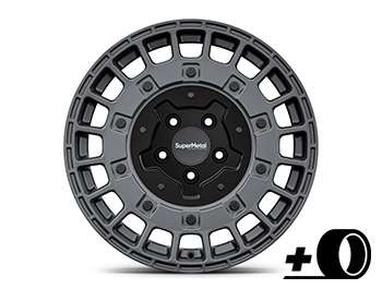 SuperMetal RIG 18x8J Matte Grey Alloy Wheels & Tyres - 5x120