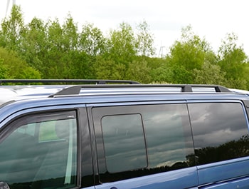 VW T5/T5.1/T6/T6.1 SWB Silver Awning Rail Roof Bar Compatible