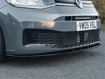 Slim Front Lower Splitter V2 - Gloss Black - VW Caddy 2021>