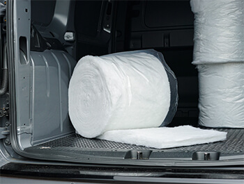 thumbnail image 2 of RhinosAutostyling Ford Transit Connect Quilted Grey Van Seat Covers – Front Pair, Piping 2 of 3
