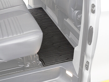 Ford Transit Custom SWB Heavy Duty 7mm Rear Rubber Mat (2013-2023) – Black, RHD