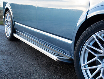 Silver Thoresby Style Aluminium Side Steps - Fiat Fiorino 08>