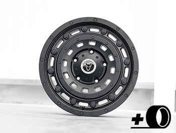 Wolfrace Overland Matte Black 18x8J Wheel & Tyre Transit Custom