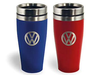 VW Stainless Steel Insulated Mug Double Walled 450ml Red Or Blue