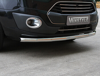 Polished Stainless Steel Front City Bar - Transit Custom 12-23