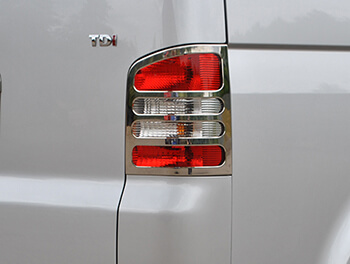 Stainless Steel Rear Light Covers VW T5 Transporter & Caravelle