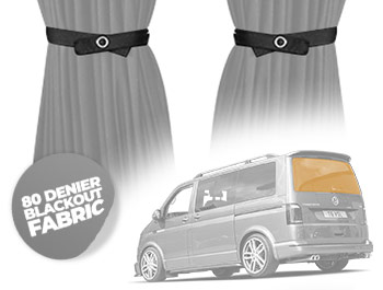 Tailored Blackout Curtain - Grey - Tailgate Window - VW T5/T6
