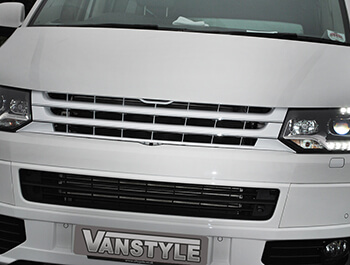 VW T5 10-15 \'Sportline\' White Badgeless ABS Front Grille