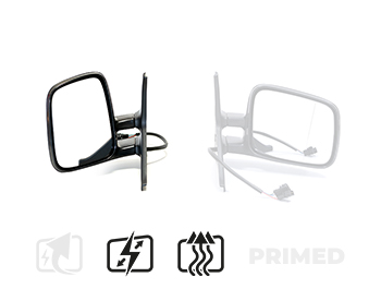 Complete LH Wing Mirror in Textured Black - VW T4 90-03