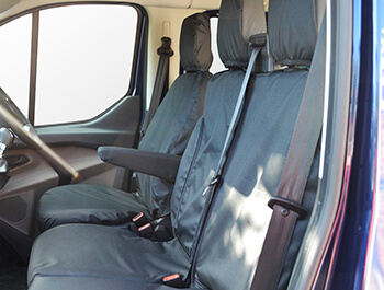 100% Waterproof Tailored Black Seat Covers Transit Mk8 14-19>