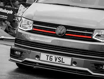 Red Edition 2-Piece - Front Grille Lower Trim - VW T6 2015>
