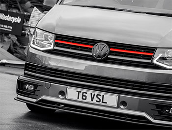 Red Edition 2-Piece - Front Grille Upper Trim - VW T6 2015-2019