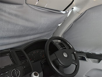 VW T5/T6 Tailored Curtain - Cab Front - Grey