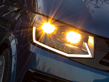 Black Inner LED DRL 2019 Performance Headlights - VW T6 2015>
