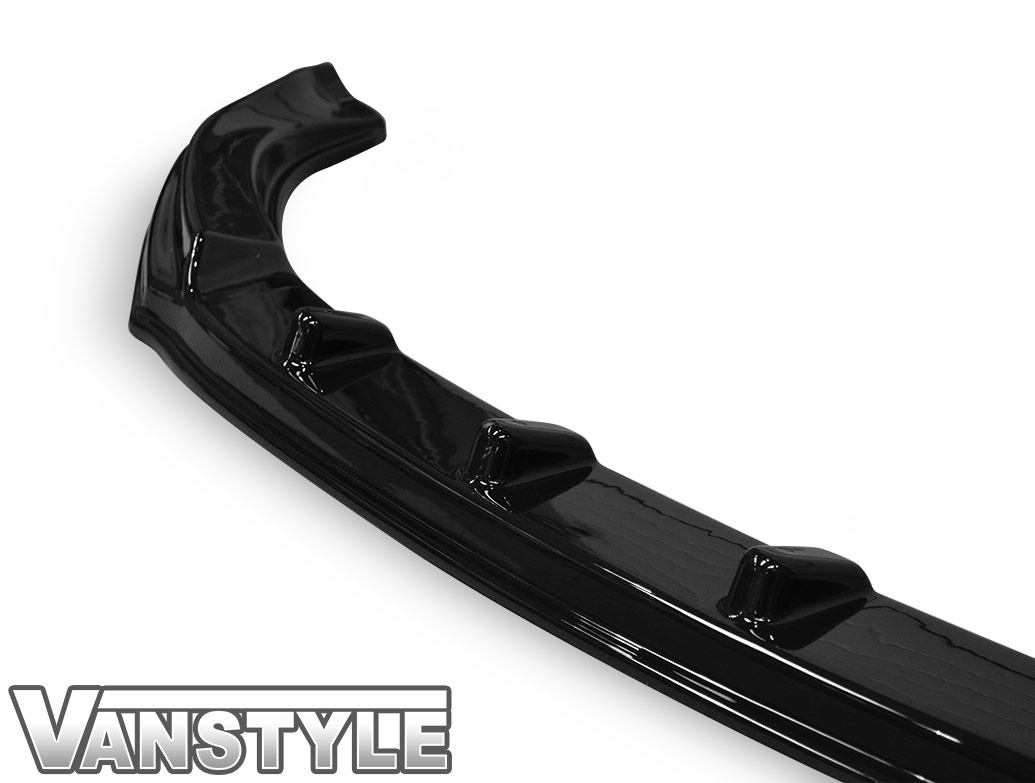 FOR VW TRANSPORTER T6 T6.1 GLOSS BLACK FRONT LIP SPLITTER SPOILER 2015-2018