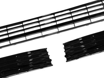 Gloss Black ABS Lower Grille Trim Insert Set - VW T6 2015>