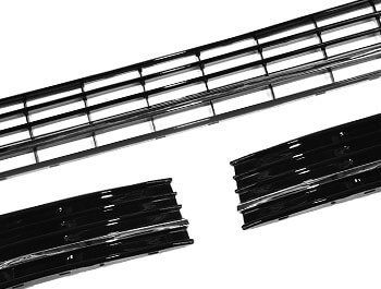 Polished Chrome ABS Lower Grille Trim Insert Set - VW T6 2015>