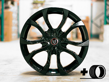 Wolfrace Assassin Gloss Black 18" Wheel & Tyre - Connect 03>