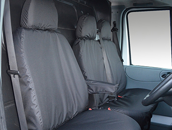 100% Waterproof Black Tailored Seat Covers - Ford Transit 00>13