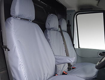 100% Waterproof Grey Tailored Seat Covers - Ford Transit 00>13