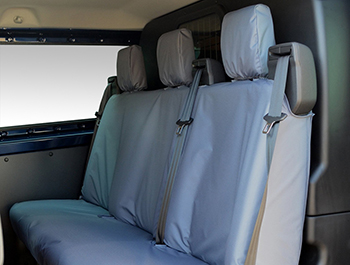 100% Waterproof Grey Front & Rear Seat Cover Set - Custom 12>