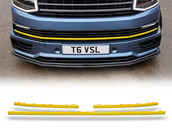 Gloss Yellow ABS Lower Grille Trim Insert Set - VW T6 15>19